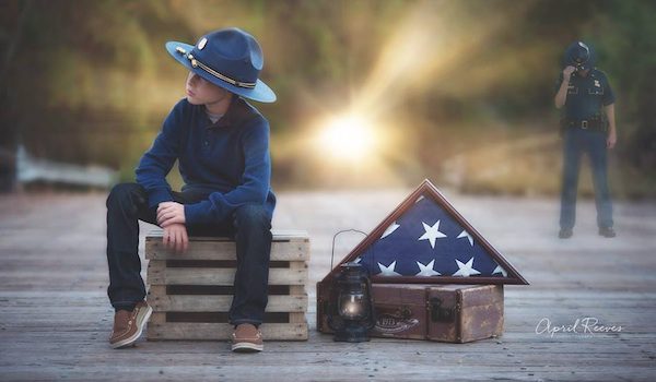 Boy Honors His Fallen Father In Touching Photo Shoot