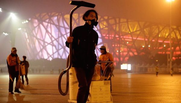 Chinese Artist Vacuums Beijing’s Smog And Makes A Brick From It