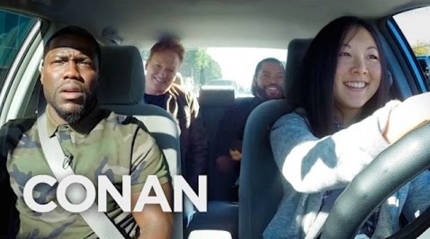 Conan O’Brien Invites Kevin Hart And Ice Cube To Help Him Teach His Staffer How To Drive
