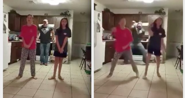 dad video bomb
