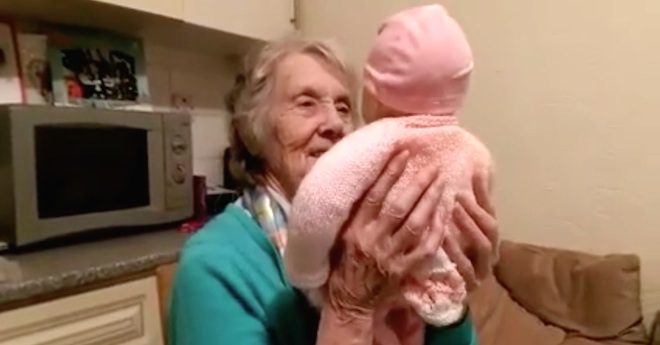 Grandmother Given A Baby Doll To Help Her With Her Dementia