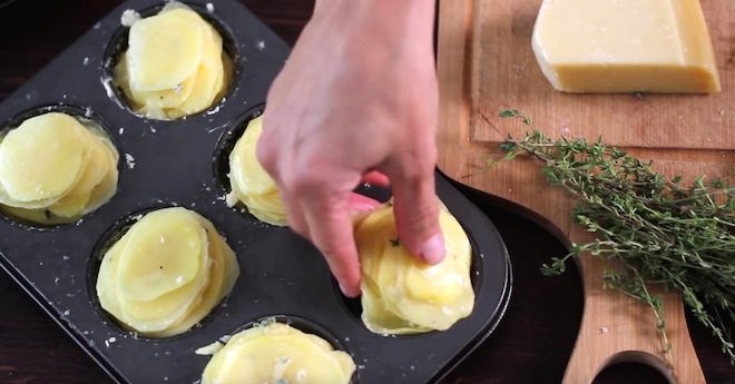 parmesan potato stacks