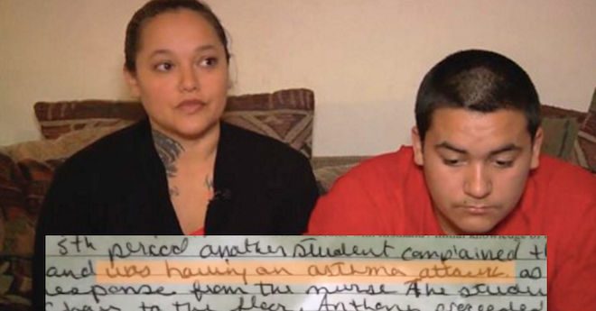 Student Suspended For Carrying Classmate Having Asthma Attack To Nurse