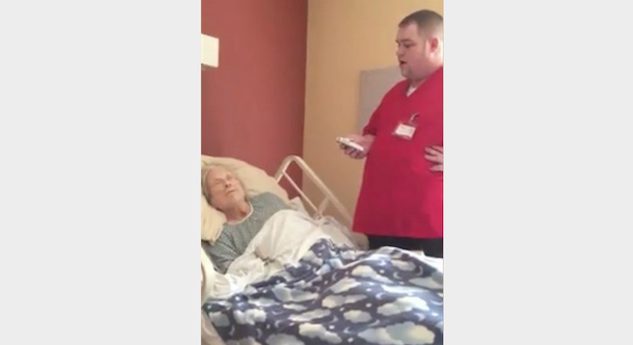 Hospice Worker Sings Beautiful Hymn To Elderly Patient