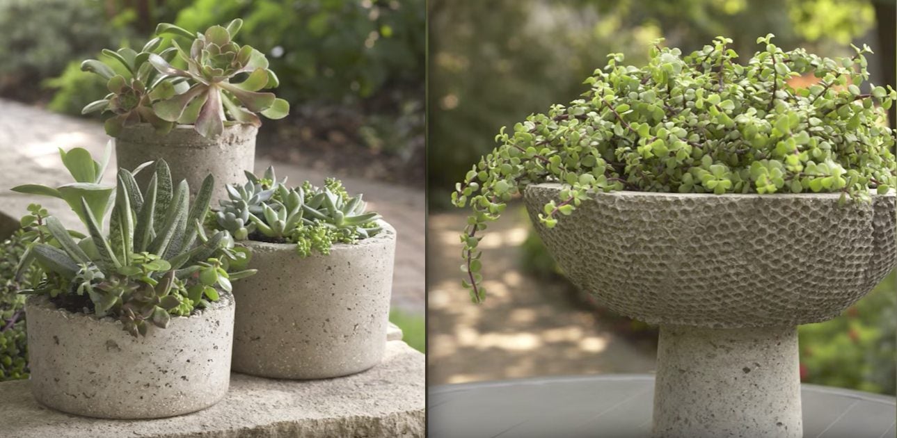 How To Make Your Own Unique Cement Planters Using Old Rags And Plastic