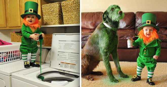 Dad Turns His Baby Into A Naughty Leprechaun In Hilarious Photos