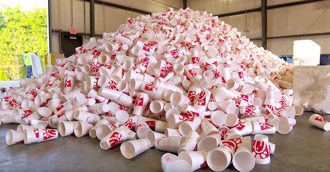 styrofoam cups