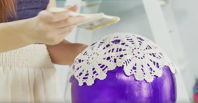 doily lantern