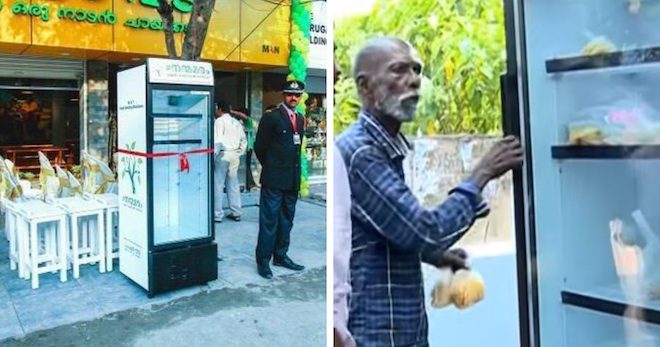 Restaurant Puts Fridge On Street So That Homeless People Can Take Leftovers