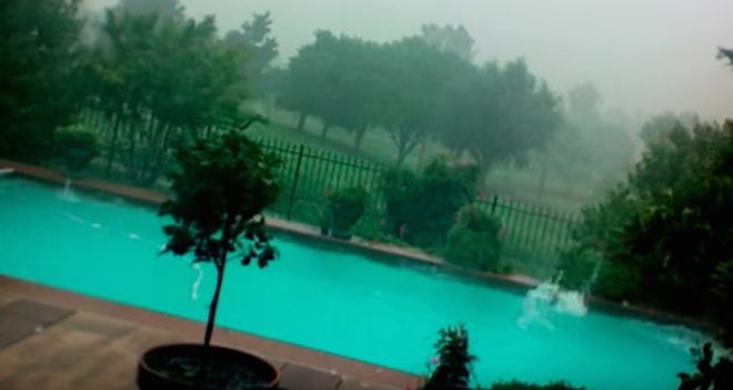 hail in pool
