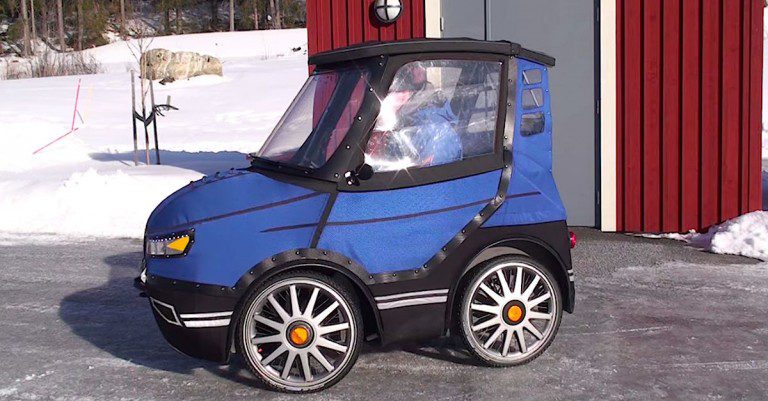 It Looks Like A Tiny Car, But The PodRide Is Amazing Combination Of Bicycle And Car