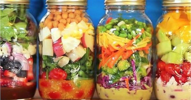 salad in jar