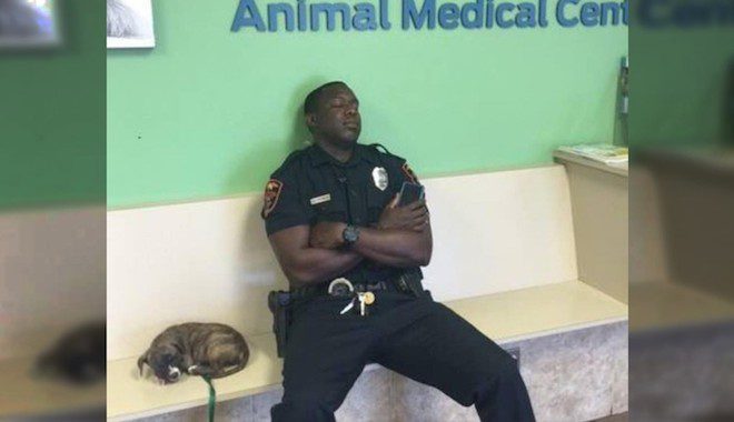 cop and puppy