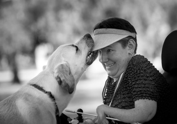 Assitance & Charity (J5) Photographer has photoraphed this lady and her assistance dog a few times. It is her service dog and has had her dog for a few years now - can't live without him