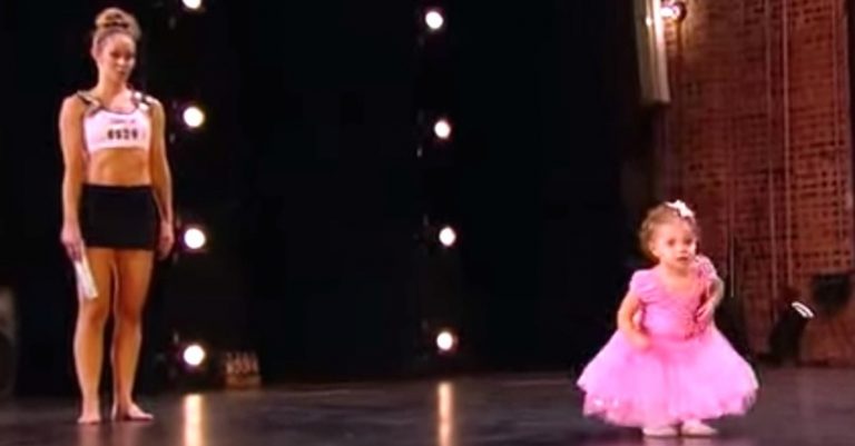2-Year-Old Girl Follows Her Mom Onto The Dance Stage And Surprises Judges