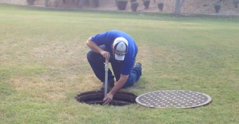 man saves turtle in storm drain