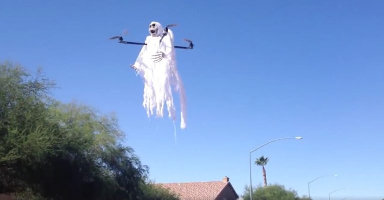 Man Makes Halloween Ghost Decoration Guaranteed To Creep Out The Neighbors