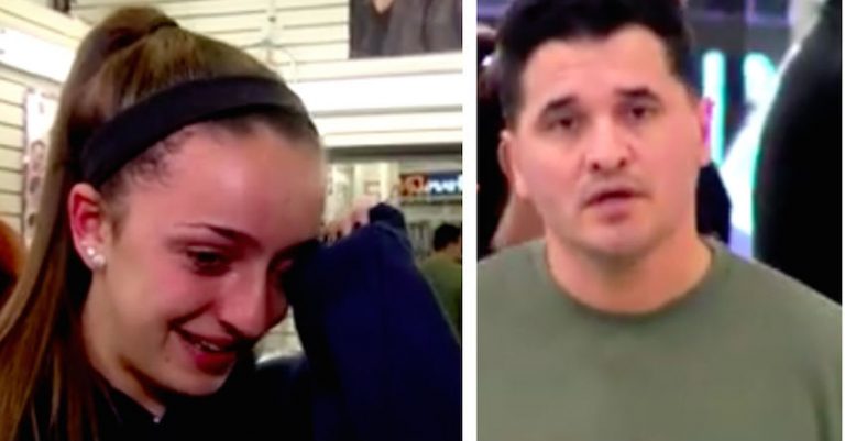 Teen Breaks Down In Tears After Confronting Man Verbally Abusing Woman In Store