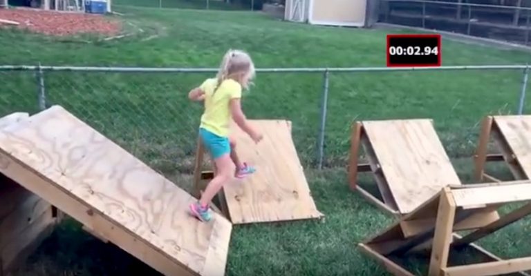 Dad Builds His 5-Year-Old Daughter Incredible Backyard ‘American Ninja Warrior’ Course