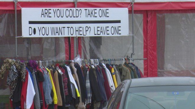 Taco Shop Owner Sees Homeless Freezing And Decides To Inspire Her Customers To Give Back