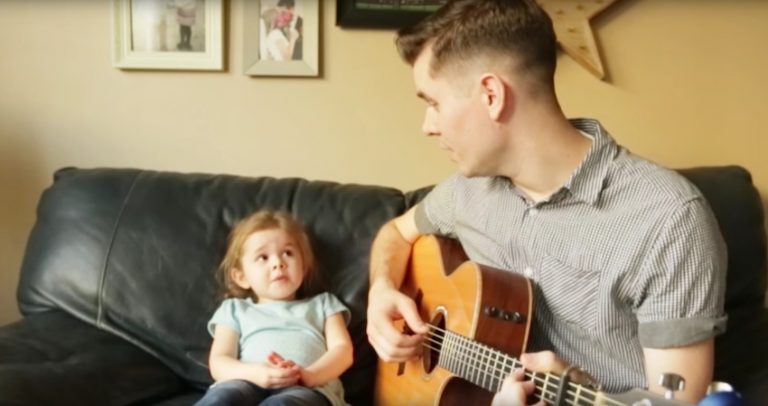 claire ryann and dad sing