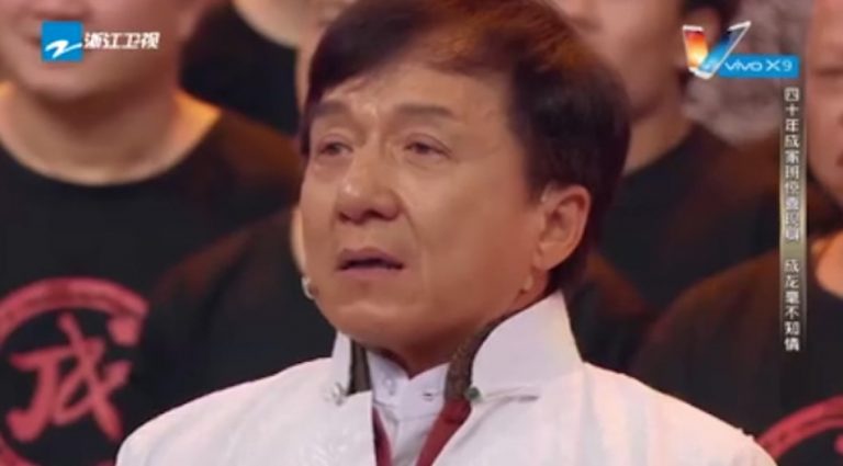 Jackie Chan surprised by stunt team