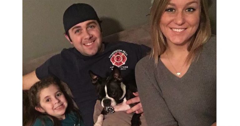 Firefighter Adopts Boston Terrier Left Homeless By Tragic Loss
