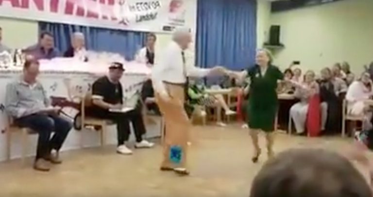 old couple dancing