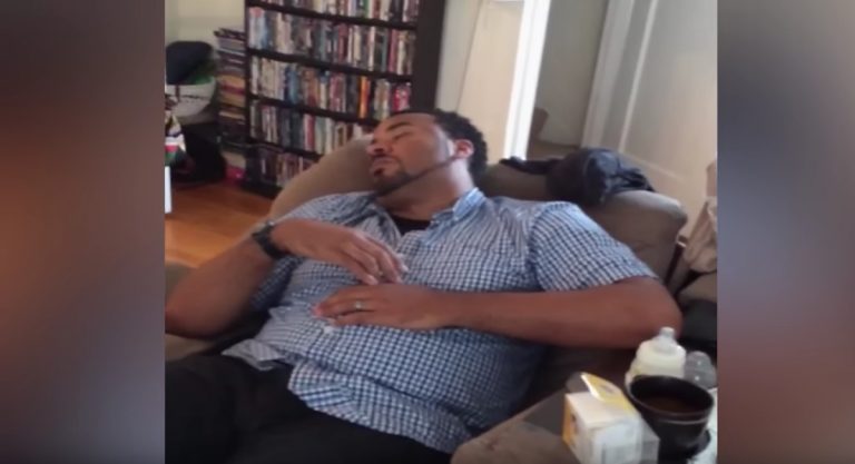Tired Dad Hilariously Dreams About Being A Dad