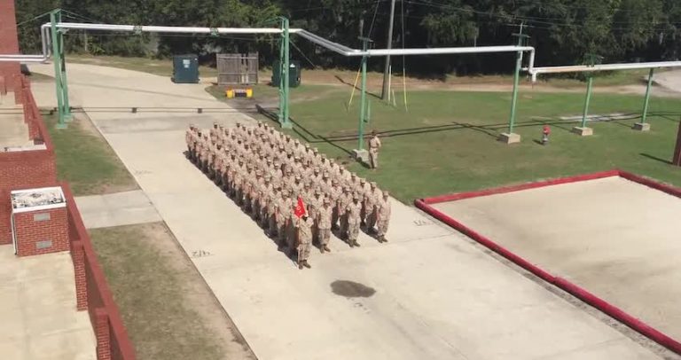 Marines drill