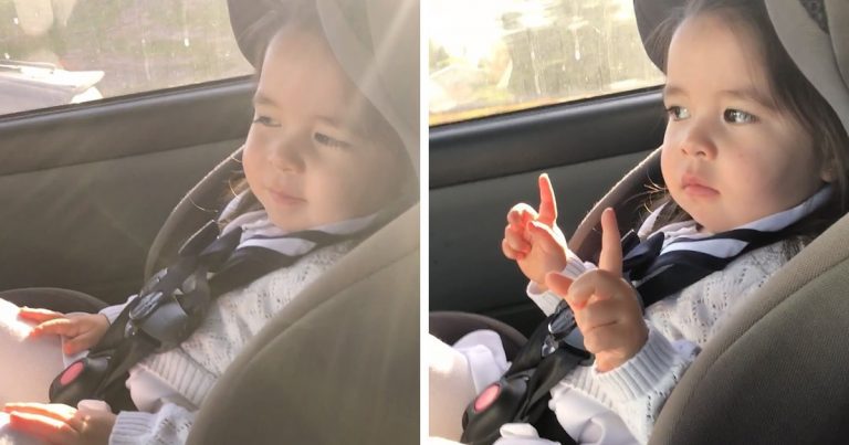 toddler grooves to the beat
