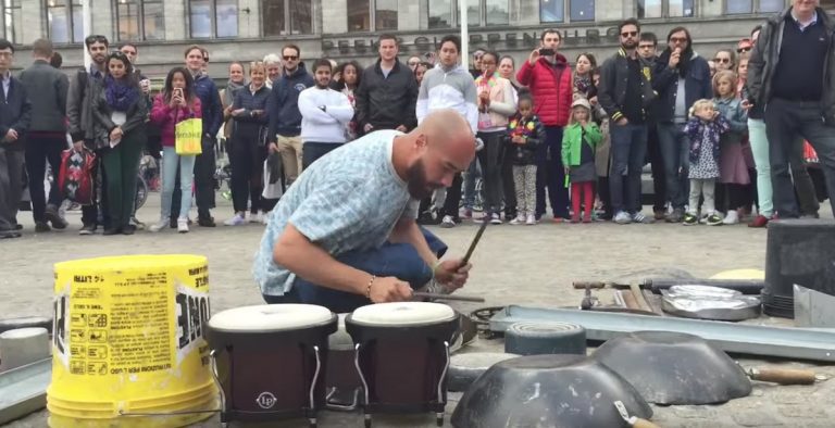 techno street musician