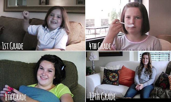 Dad Interviews His Daughter Every First Day Of School For All 12 Years Until She Graduates