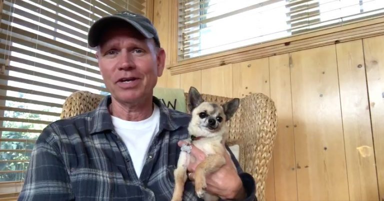 Paul Rugg and his dog