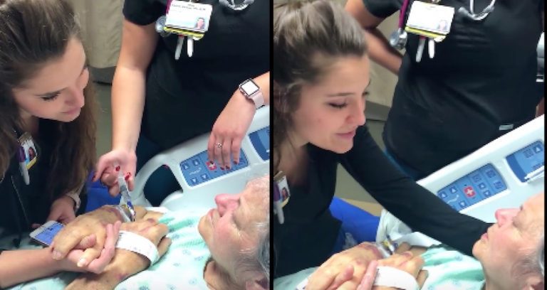 nurse sings to dying patient