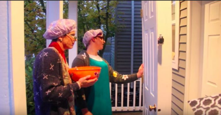 Halloween reverse trick or treating