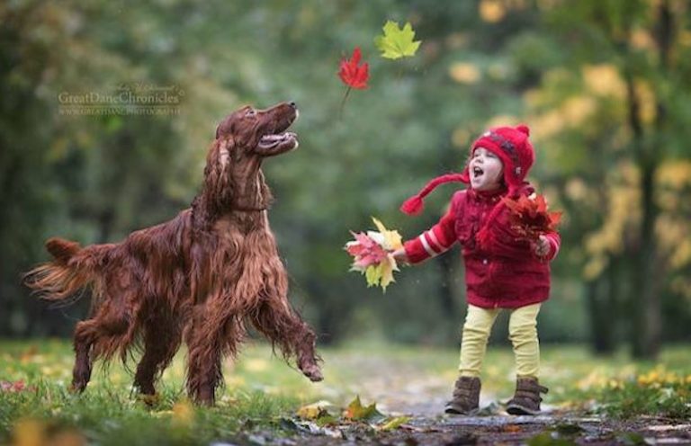 Little Kids And Their Big Dogs Share Winter Adventures Together In Heartwarming Photos
