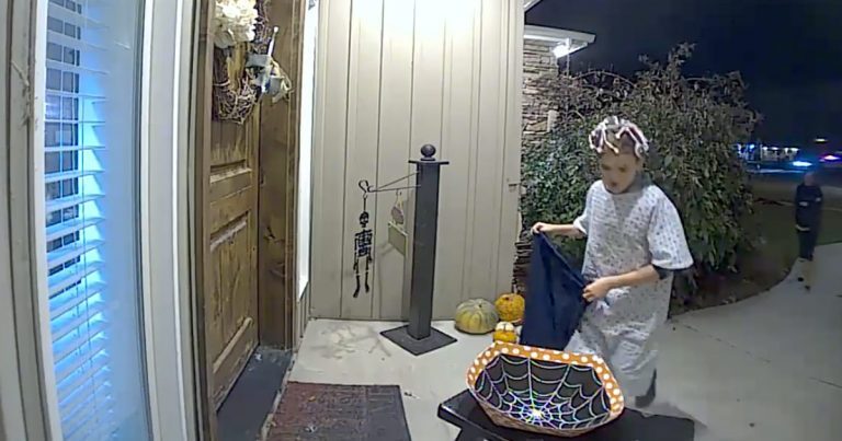 boy and empty candy bowl