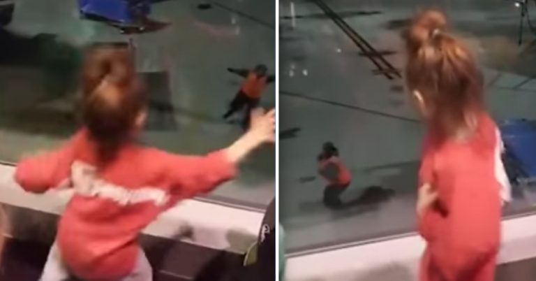 Little Girl And Airport Employee Have Hilariously Sweet Dance Off