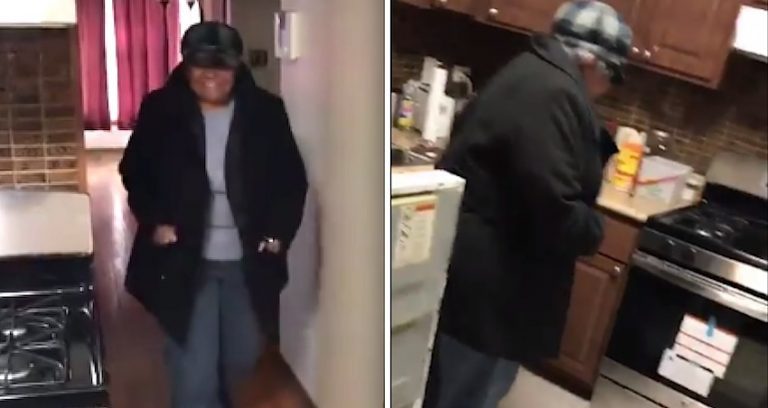 Grandma Can’t Contain Her Joy When Her Grandson Surprises Her With New Stove