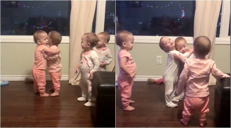 Heartwarming Video Of Quadruplets Hugging Each Other Goes Viral