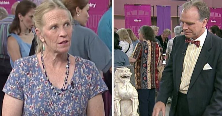 Appraiser Chokes Back Tears When He Sees Woman’s Antique Lion Statue