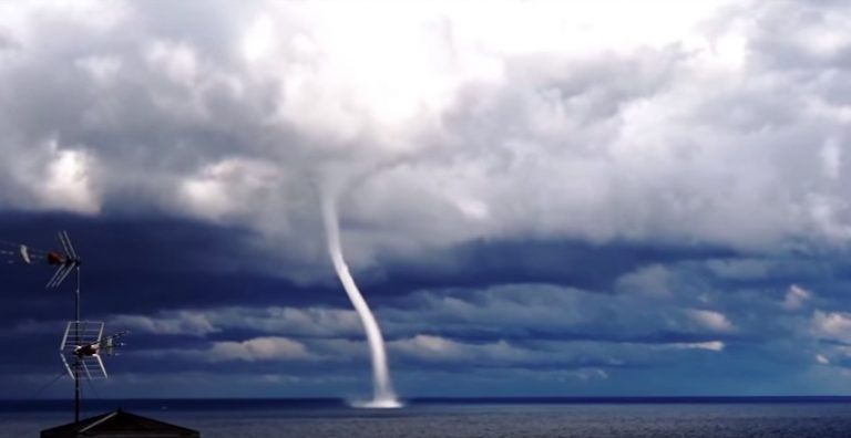 Ominous Waterspout Caught On Camera Before It Wreaked Havoc On Shoreline