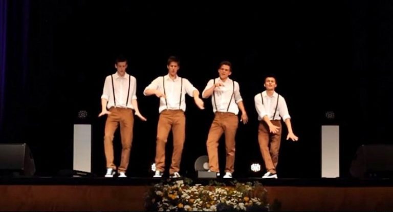 Four Teens Perform A New Evolution Of Dance That Has All Their Classmates Cheering