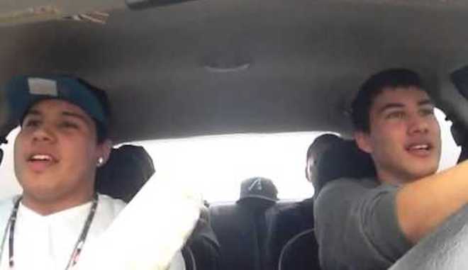 Four Friends Sing A Native American Pow Wow Song In English