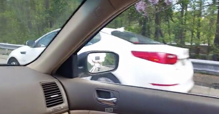 Pushy Driver Hit With Instant Karma