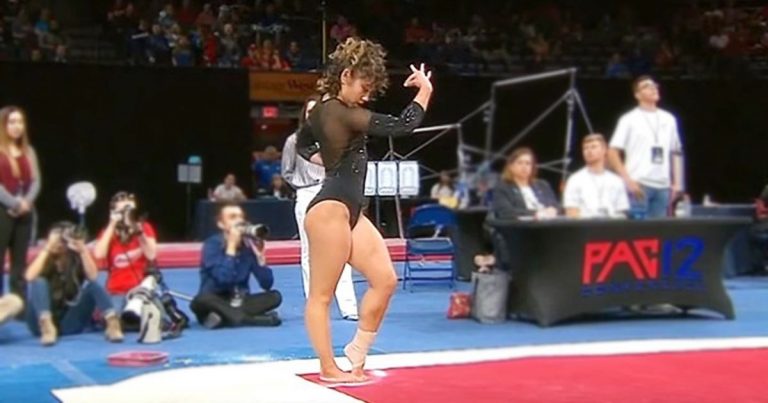 Gymnast’s Flawless Performance Of Her ‘Michael Jackson’ Routine Wows Judges And Crowd