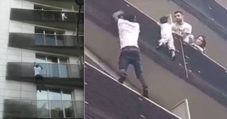 Heroic Man Scales Apartment Building To Rescue Toddler Dangling From Balcony