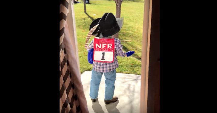 Boy Performs Country Music Song To Imaginary Crowd Unaware Dad Is Secretly Filming Him
