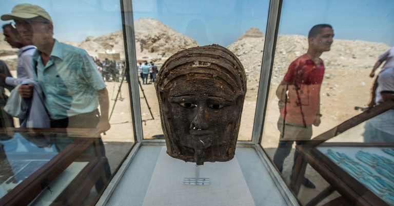Discovery Of Rare Gilded Death Mask Unearthed In Egypt Called ‘A Sensation’